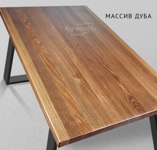 стол лофт из дуба и металла